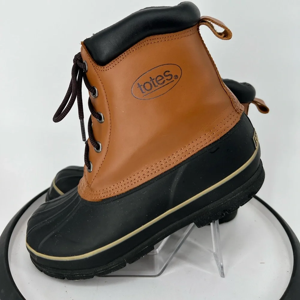 TOTES WATERPROOF DUCK BOOTS FLEECE LINED WELL MADE‎